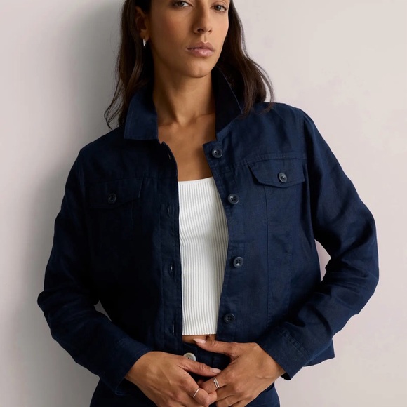 Quince 100% European Linen Jacket XL Like New - Picture 1 of 8